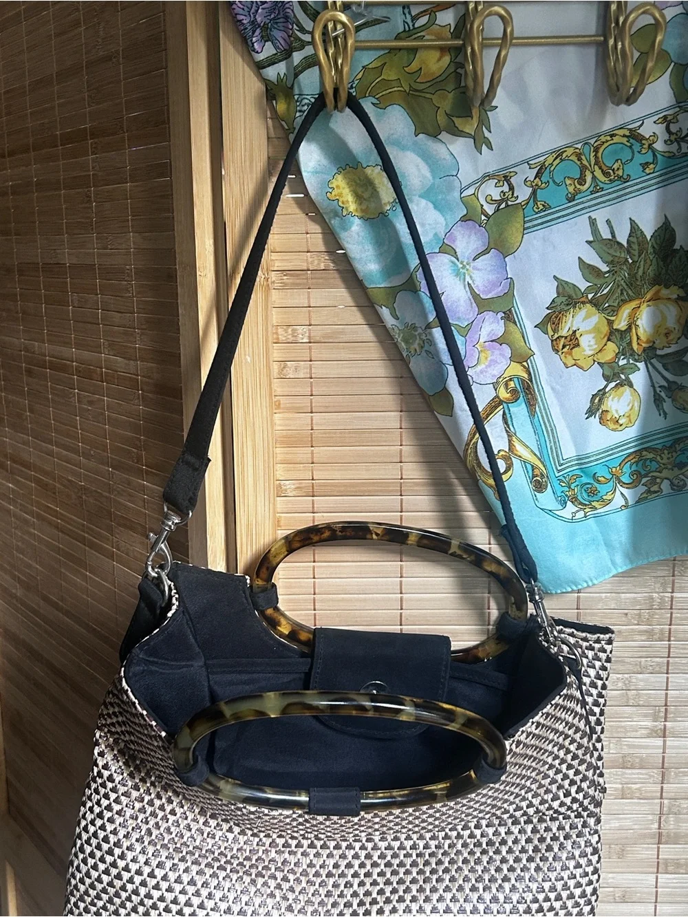 Handbag with Tortoiseshell Handles